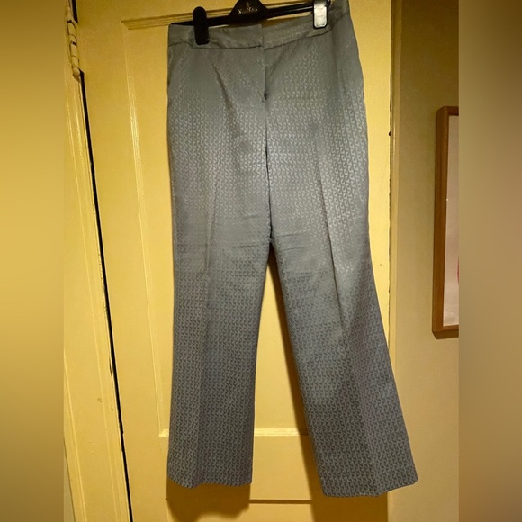 Larry Levine Pants - Larry Levine Women’s Textured Slate Blue Gray Pants